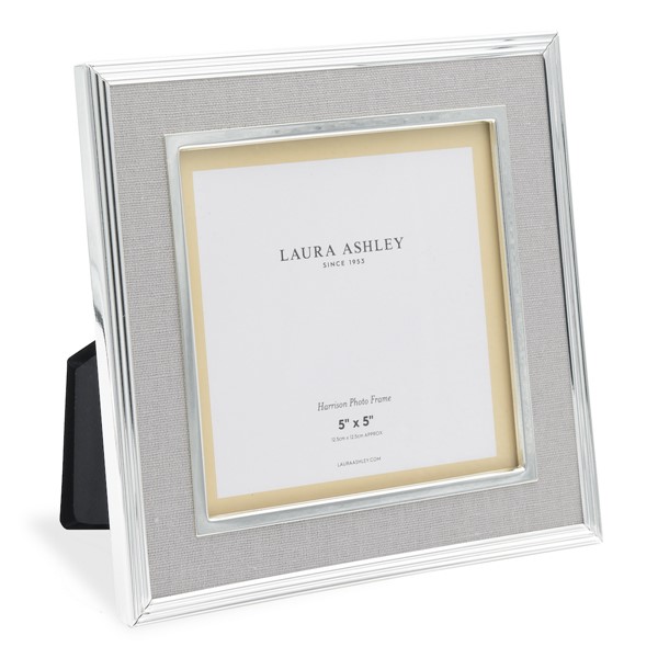 (image for) Harrison Photo Frame Pale Charcoal Linen 5" x 5"